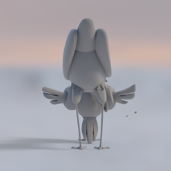 "Little Scared Crow" Clay Render 3.png